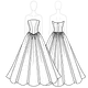 Alexa Dress technical drawing thumbnail 5